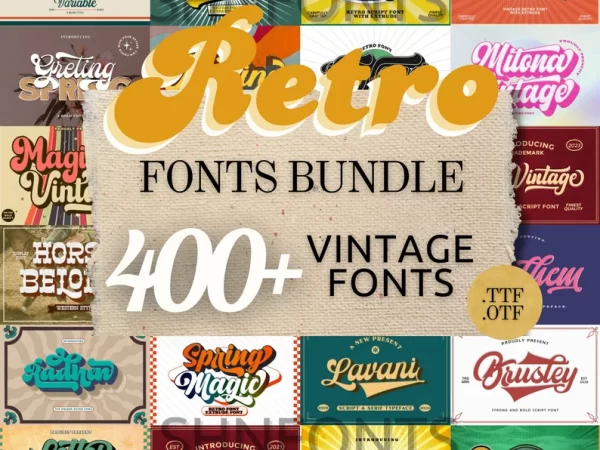 400 retro fonts