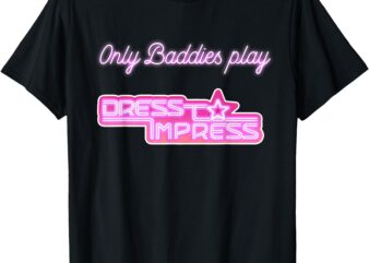 only baddies play dress to impress robux runway diva kids T-Shirt