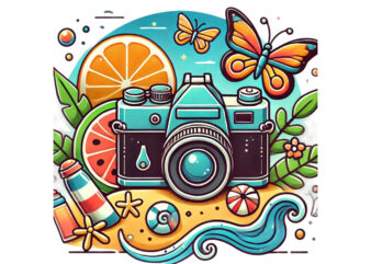 Trendy Photography Day Retro Camera t-shirt design png & jpeg designs