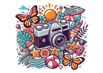 Photography Day Retro Camera t-shirt design png & jpeg designs – download instantly Retro Vintage T-shirt Design