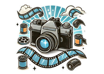 Trendy Photography Day Retro Camera t-shirt design