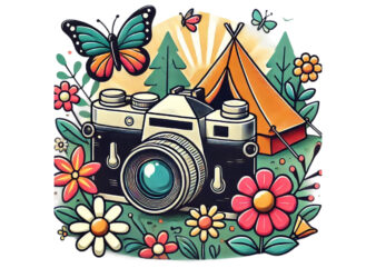 Trendy Photography Day Retro Camera t-shirt design