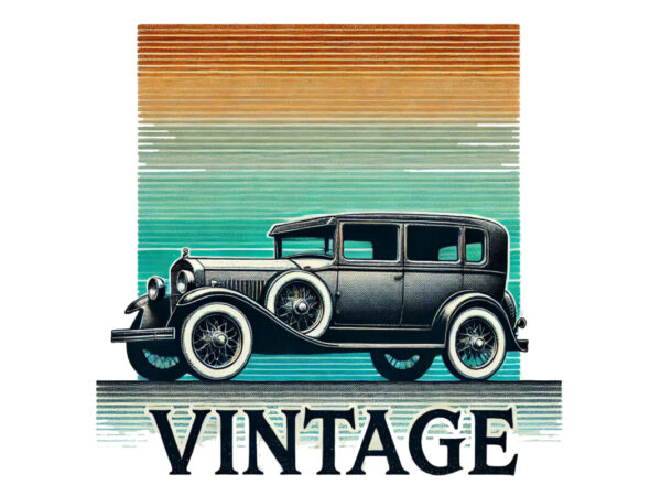 Retro groovy car graphics t-shirt design