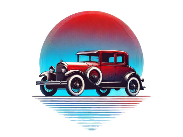 Retro groovy car graphics t-shirt design png & jpeg designs – download instantly for print on demand business