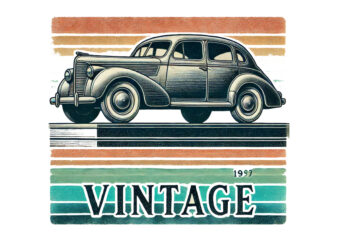 Trendy Retro Groovy Car Graphics t-shirt design png & jpeg designs – download instantly Retro