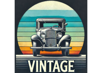 Trendy Retro Groovy Car Graphics t-shirt design png & jpeg designs – download instantly Retro Vintage T-shirt Design