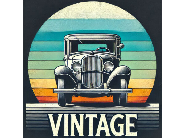 Trendy retro groovy car graphics t-shirt design png & jpeg designs – download instantly retro vintage t-shirt design