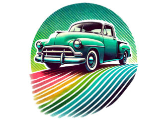 Trendy Retro Vintage Car t-shirt design png & jpeg designs – download instantly Retro Vintage T-shirt Design