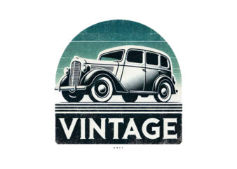 Trendy Retro Vintage Car t-shirt design png & jpeg designs – download instantly Retro Vintage T-shirt