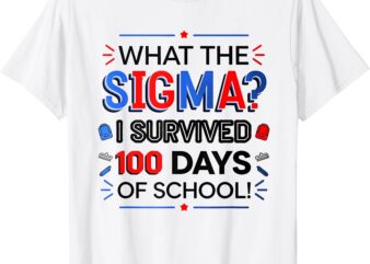 what the sigma i survived 100 days of school T-Shirt