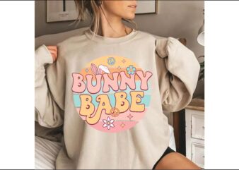 Easter Bunny Babe PNG vector clipart