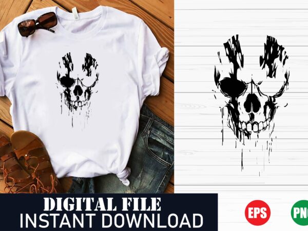 Classic skull and crossbones vector t-shirt design, vintage pirate skull vector artwork for t-shirts, skull vector illustration