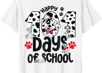 100 Days Of School Dalmatian Dog 100 Days Boy Girl Kid T-Shirt