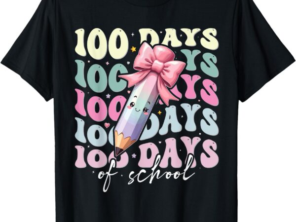 100 days of school coquette bow pretty classroom outfit t-shirt