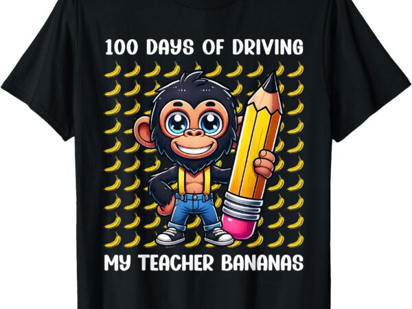 100 days of school gorilla 100th day of school kids boys t-shirt