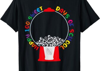 100 days of school gumball machine googly eye kids & teacher T-Shirt