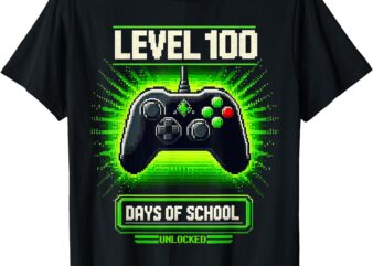 100th Day Of School Kids Video Games Boy Gamer T-Shirt