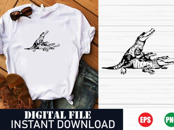 Solitary crocodile family vector t-shirt, crocodile family graphic tee, wild crocodile family t-shirt design