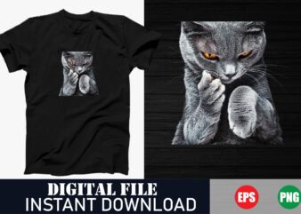 Minimalist Cat Vector Art T-Shirt Design for Cat Lovers, Cute Black Cat Silhouette T-Shirt, Funny Cat Cartoon T-Shirt , Abstract Cat vector