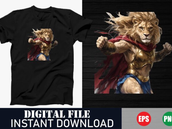 Majestic lion vector art t-shirt design – roaring wild graphic tee, fierce lion head t-shirt design, minimalist lion silhouette t-shirt