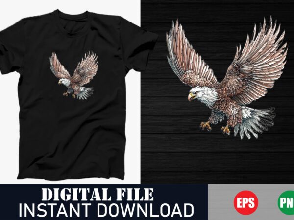 Majestic eagle patriotic vector t-shirt design, american eagle flag graphic t-shirt , fierce eagle tribal vector art t-shirt, vintage eagle