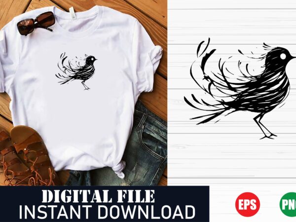 Cool bird illustrations for t-shirt printing, bird vector art for t-shirts, bird vector t-shirt design, vector bird graphics for t-shirt