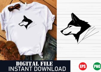 Minimalist Fox Face Vector T-Shirt Design for Nature Lovers, Cute Fox Face Illustration, Trendy Geometric Fox Face Vector Art , Vintage Fox