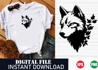 Minimalist Fox Face Vector T-Shirt Design for Animal Lovers, Cute Fox Face Vector Art T-Shirt, Artistic Fox Face Vector Print T-Shirt