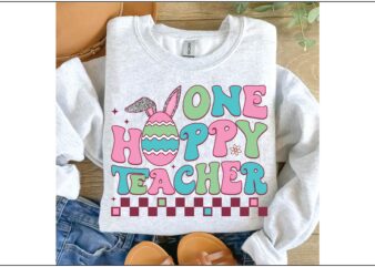 One Hoppy Teacher Png t shirt design online