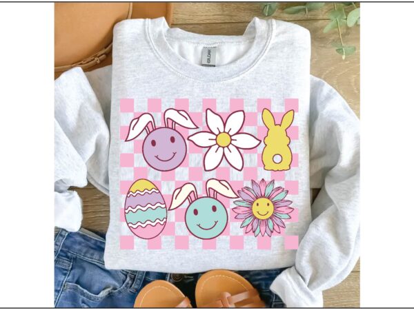 Retro easter sublimation t shirt design online