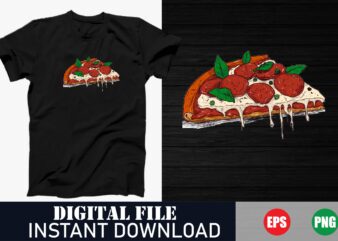 Pizza Lover Vector Art T-Shirt Design – Fun & Trendy Foodie Tee, Slice of Happiness Pizza Graphic T-Shirt, Retro Pizza Chef Vector T-Shirt