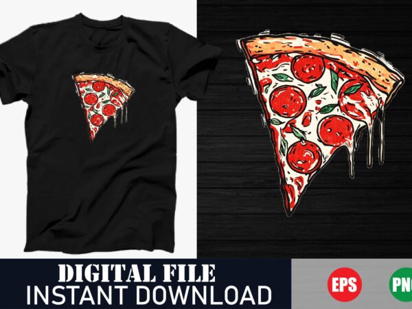 Pizza lover vector art t-shirt design, pizza vector t-shirt design, cheesy pizza vector design, retro pizza slice t-shirt design