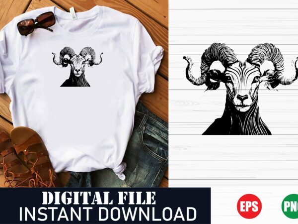 Minimalist goat face vector t-shirt design, tribal goat head art graphic tee , funny goat face illustration, retro goat face vector print