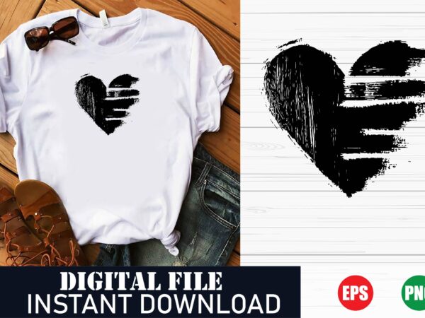 Vintage heart retro graphic t-shirt design, retro heart vector art vintage , classic vintage heart illustration