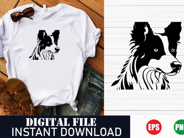 Cute dog vector art t-shirt design for dog lovers, unique hand-drawn dog vector , trendy dog silhouette print for dog mom and dad