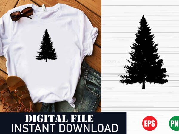 Merry christmas pine tree vector t-shirt, classic christmas tree t-shirt design, festive holiday tree graphic tee, tree vector t-shirt