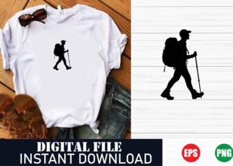 Wanderlust Hiker Silhouette T-Shirt, Adventure Awaits Hiking Tee, Explore the Unknown Backpack Silhouette Shirt, Nature Lover Hiking