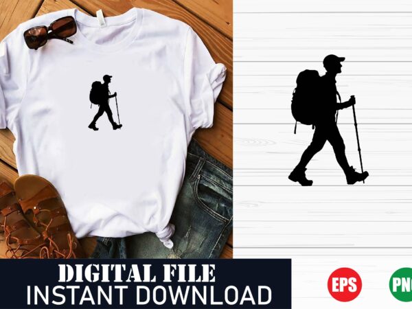 Wanderlust hiker silhouette t-shirt, adventure awaits hiking tee, explore the unknown backpack silhouette shirt, nature lover hiking