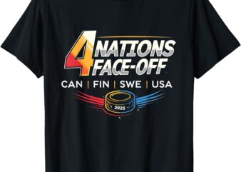 4 Nations Face-Off Cool Design For Men & Women T-Shirt