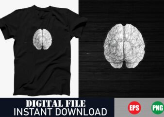 Human Brain Vector T-Shirt, Brain Anatomy Graphic Tee, Mind Power Science T-Shirt, Creative Brain Art Design