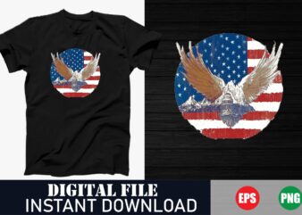 American Flag Vector T-Shirt Design, Patriotic American Flag T-Shirt Design, Vintage American Flag T-Shirt Design, American Flag T-Shirt