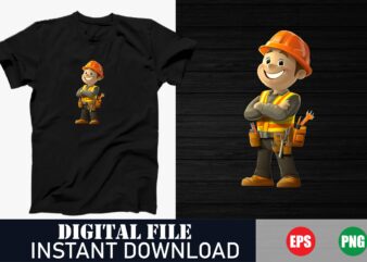 Funny Mechanical Engineer Cartoon Tee, Cute Cartoon Mechanical Engineer T-Shirt, Future Mechanical Engineer Cartoon Design, Cute Engineer