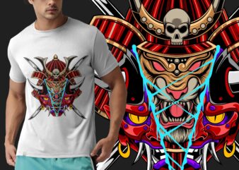 Samurai tiger - t-shirt design ( ai, eps, png, jpg )