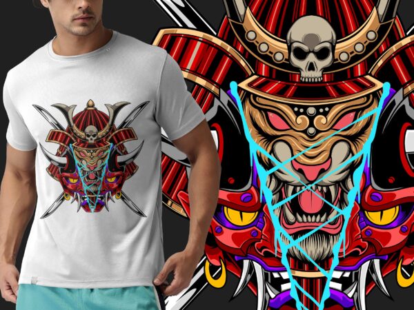 Samurai tiger – t-shirt design ( ai, eps, png, jpg )