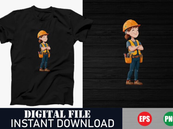 Cute cartoon mechanical engineer t-shirt design, funny mechanical engineer cartoon t-shirt, geeky cartoon engineer t-shirt