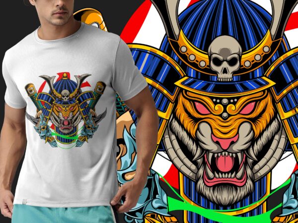 Samurai tiger – t-shirt design ( ai, eps, png, jpg )