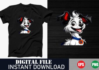 Cute Dog Vector T-Shirt Design, Adorable Puppy Graphic Tee, Funny Dog Cartoon T-Shirt, I Love My Dog T-Shirt