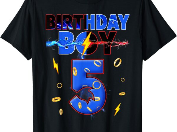 5th birthday shirt boy funny hedgehog 5 year old birthday t-shirt