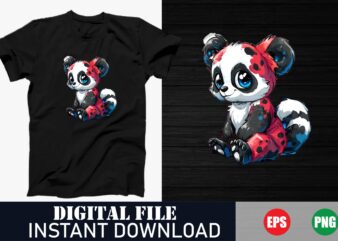 Kawaii Panda Bear Graphic Tee, Cute Cartoon Panda T-Shirt, Funny Panda Lover T-Shirt, Trendy Panda Animal T-Shirt