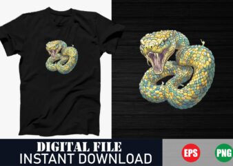 Cute Cartoon Snake T-Shirt, Kawaii Snake Graphic Tee, Funny Snake Cartoon Design, Playful Snake Animal T-Shirt